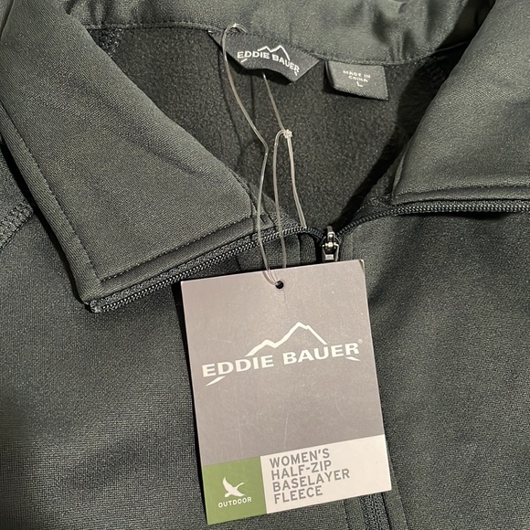 NWT Eddie Bauer Women’s Half-Zip Baselayer Fleece Top, Large - Picture 5 of 7